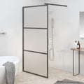 Vidaxx Walk-in Duschwand 100x195 cm matt ESG-Glas schwarz
