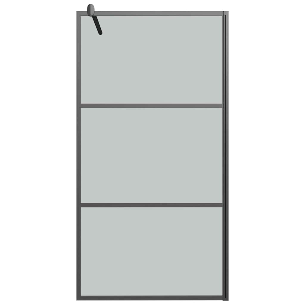 VidaXL Begehete Duschwand 100x195 cm dunkleres ESG-Glas schwarz