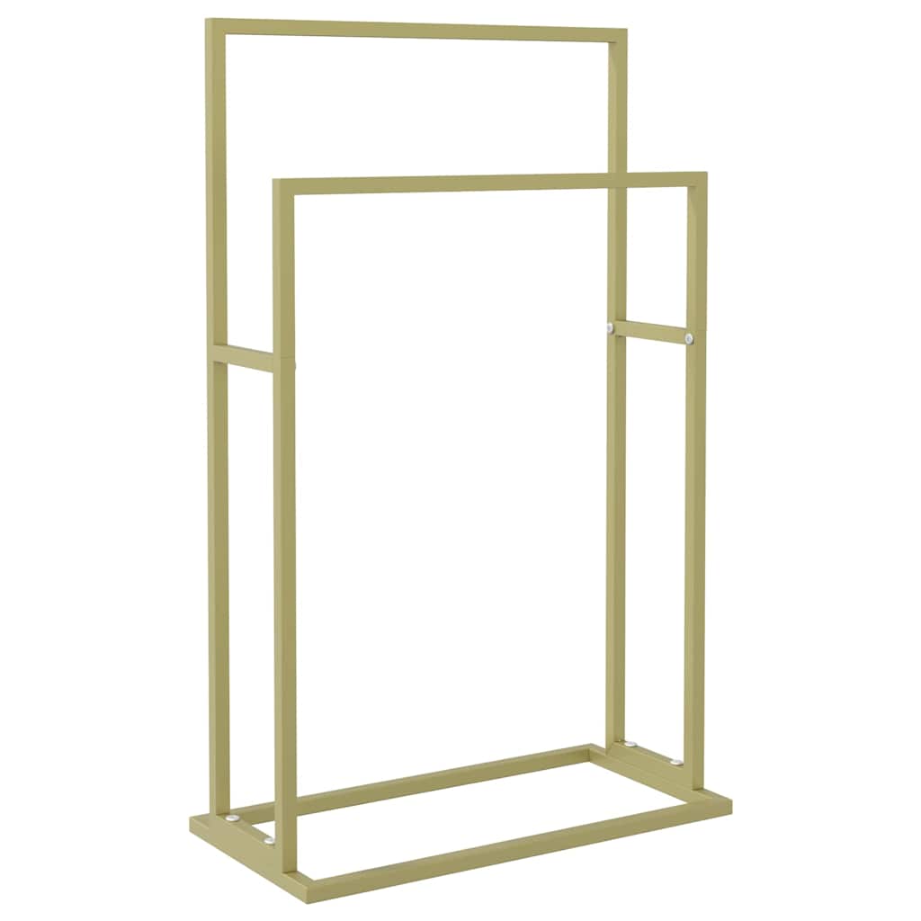 Vidaxl handdoekenrek vrijstaand 48x24x78,5 cm ijzer goudkleurig