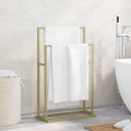 Vidaxl handdoekenrek vrijstaand 48x24x78,5 cm ijzer goudkleurig