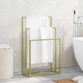 Vidaxl handdoekenrek vrijstaand 48x24x79 cm ijzer goudkleurig
