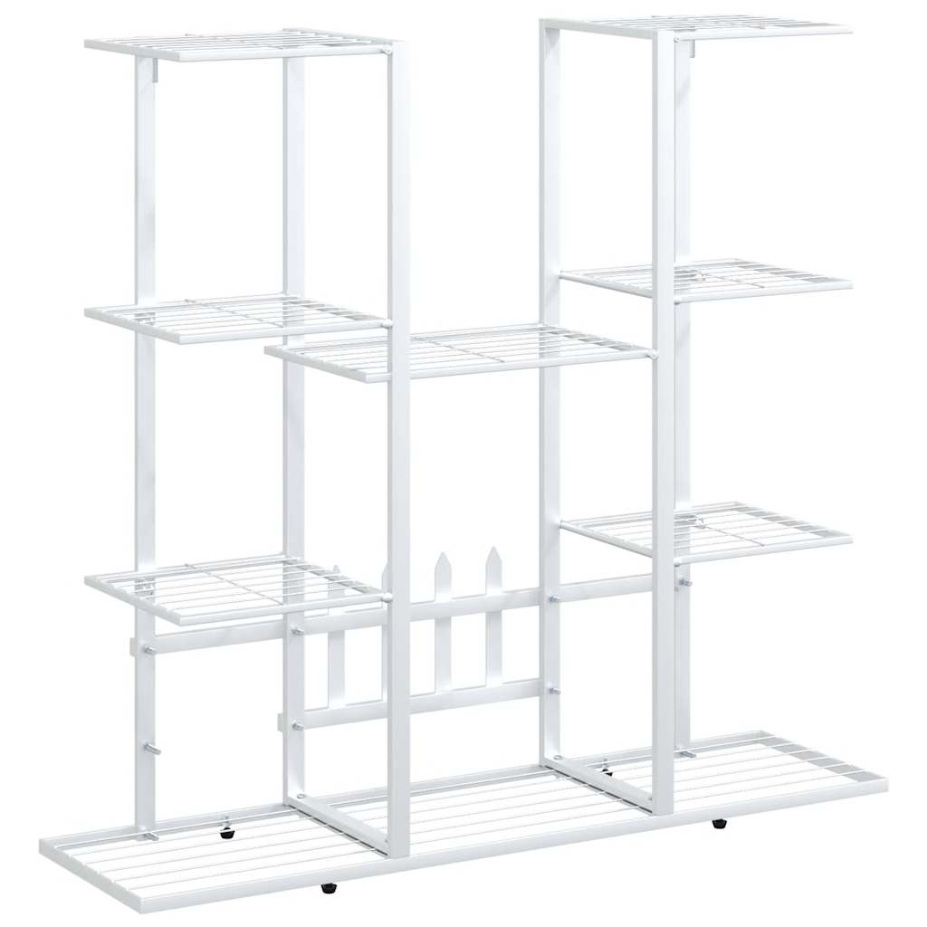 VidaXL Blumenständer 94,5 x 25 x 89 cm Eisen Weiß