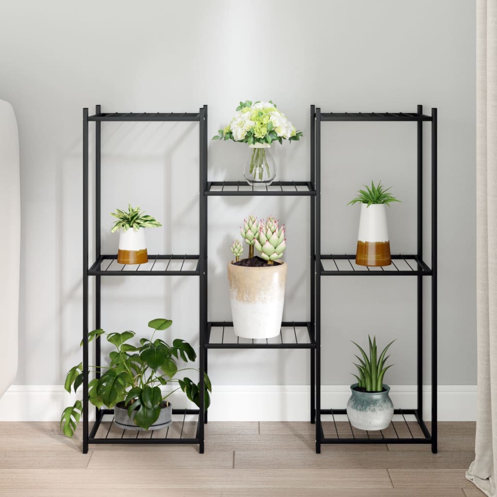VidaXL Blumenständer 83x25x80 cm Eisen Schwarz