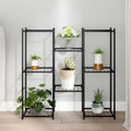 VidaXL Blumenständer 83x25x80 cm Eisen Schwarz