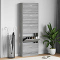 VIDAXL -Schuhschrank 59x17x169 cm Merkmale Holzgrau Sonoma Eiche Farbe