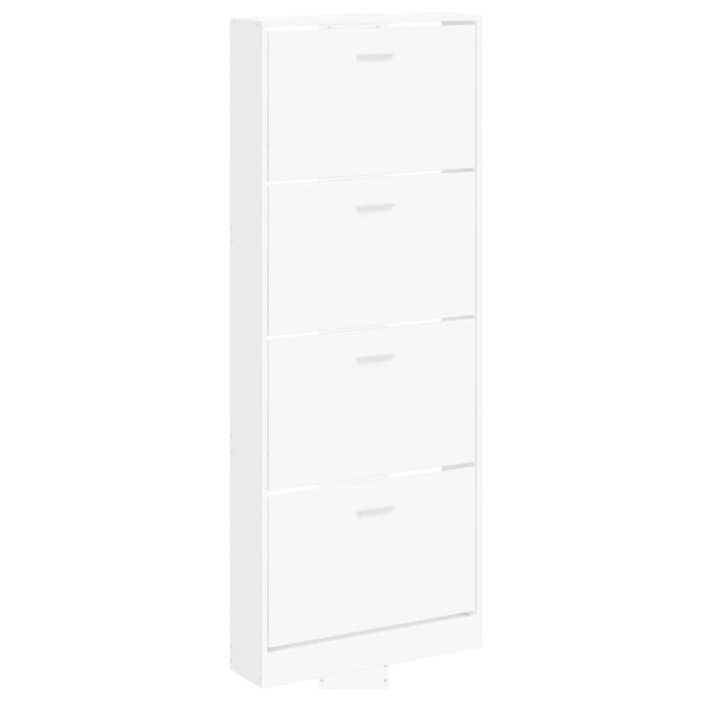 Vidaxl schoenenkast 59x17x150 cm bewerkt hout wit