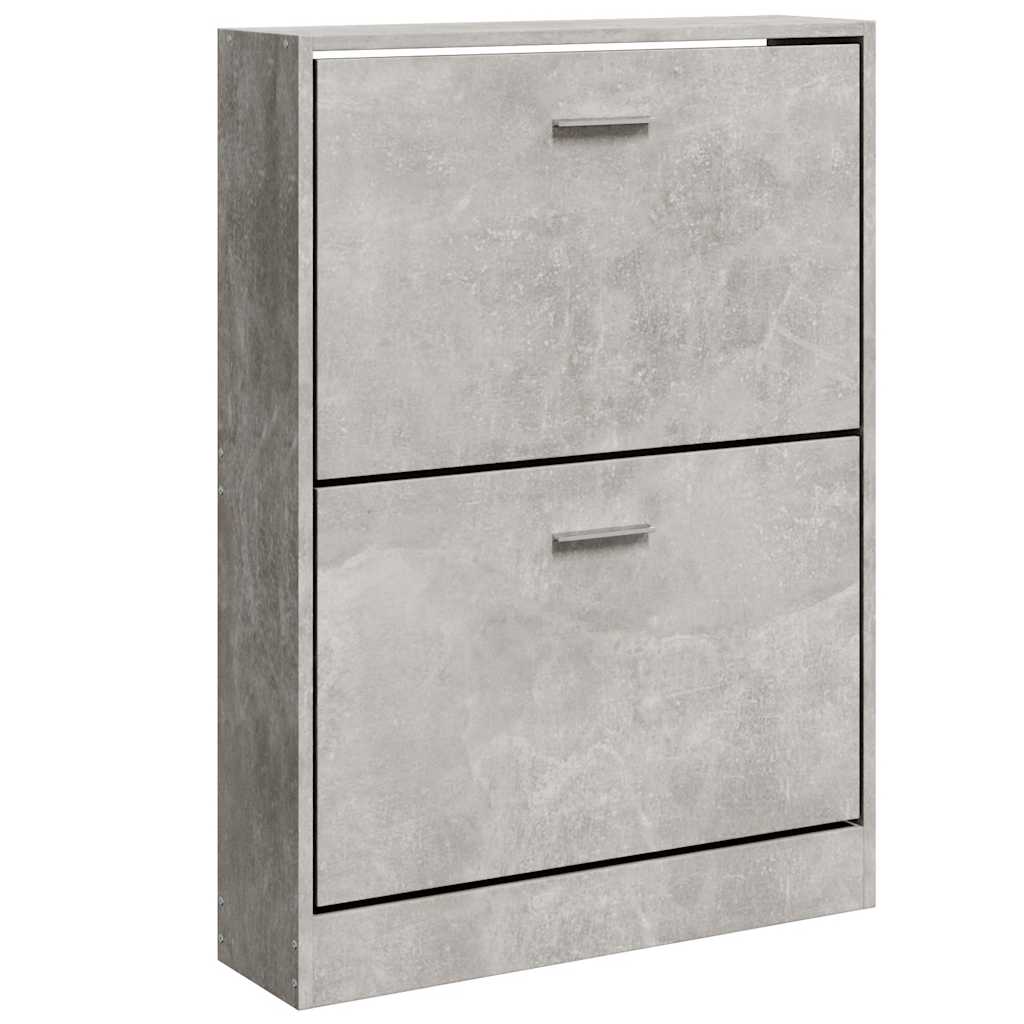 Vidaxl schoenenkast 59x17x81 cm bewerkt hout betongrijs