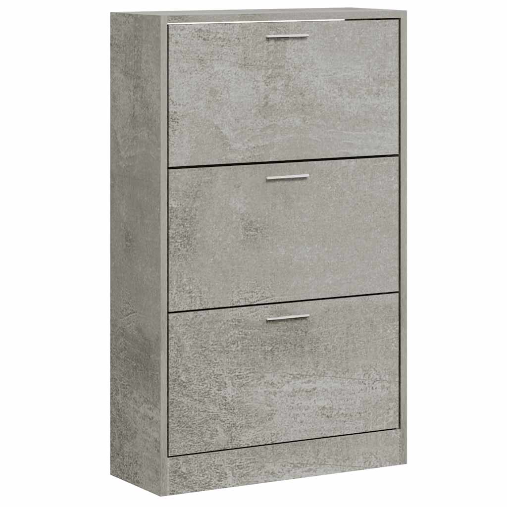 Vidaxl schoenenkast 63x24x103 cm bewerkt hout betongrijs