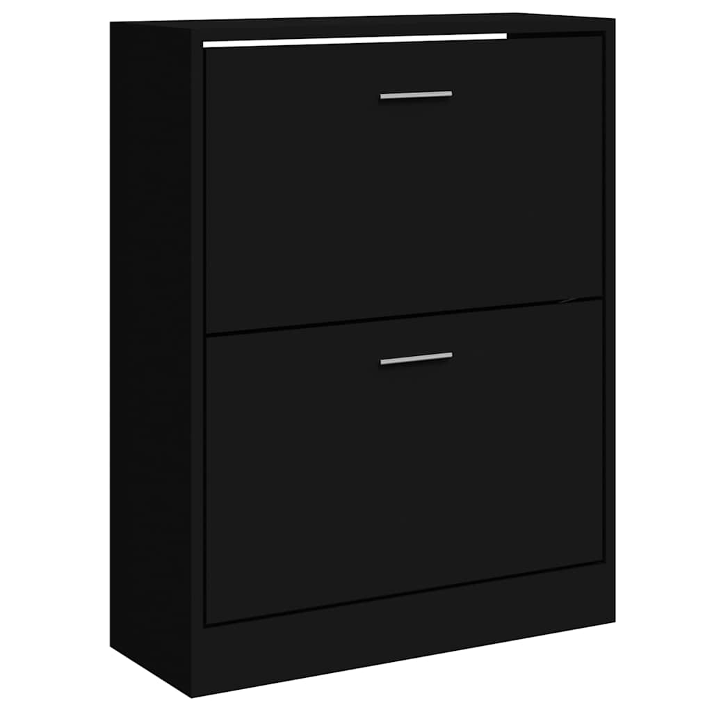 Vidaxl schoenenkast 63x24x81 cm bewerkt hout zwart