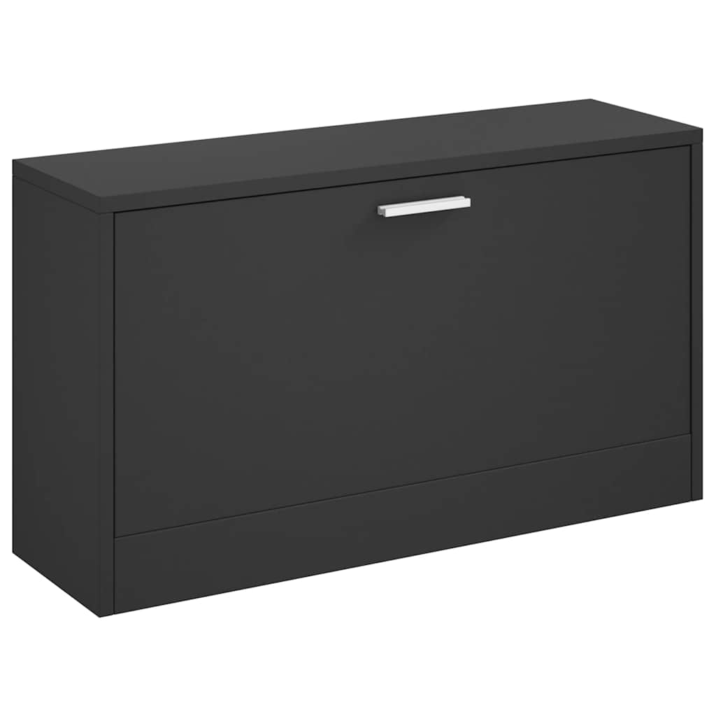 Vidaxl schoenenbank zwart 80x24x45 cm bewerkt hout