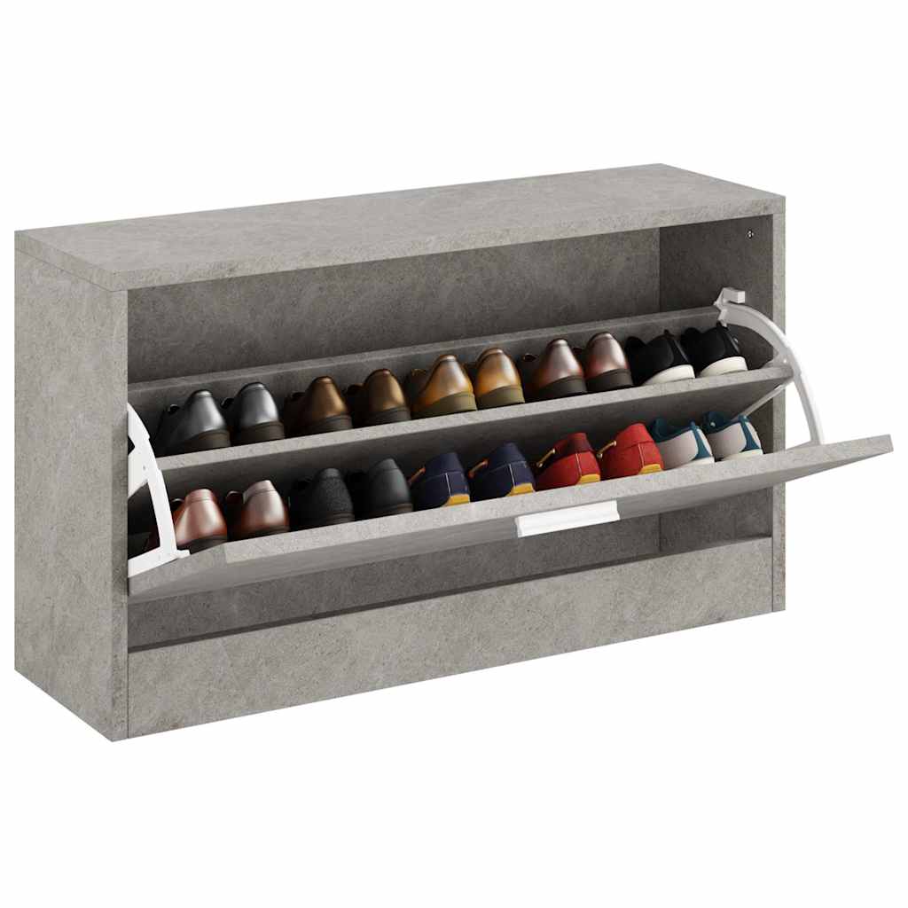 Vidaxx Schuhe Sofa 80x24x45 cm verarbeiteter Holzbeton grau