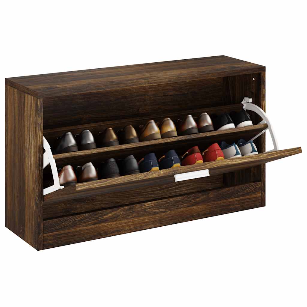 Vidaxx Schuhsofa 80x24x45 cm verarbeiteter Holzgeräuchchen -Eiche