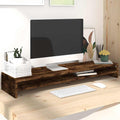 Vidaxl monitorstandaard 100x24x13 cm bewerkt hout gerookt eikenkleurig