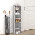 VIDAXL -Schuhregal 27,5x27x102 cm lackiert in Holzgrau Sonoma