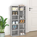 Vidaxl schoenenrekken 2 st 27,5x27x102 cm bewerkt hout grijs sonoma