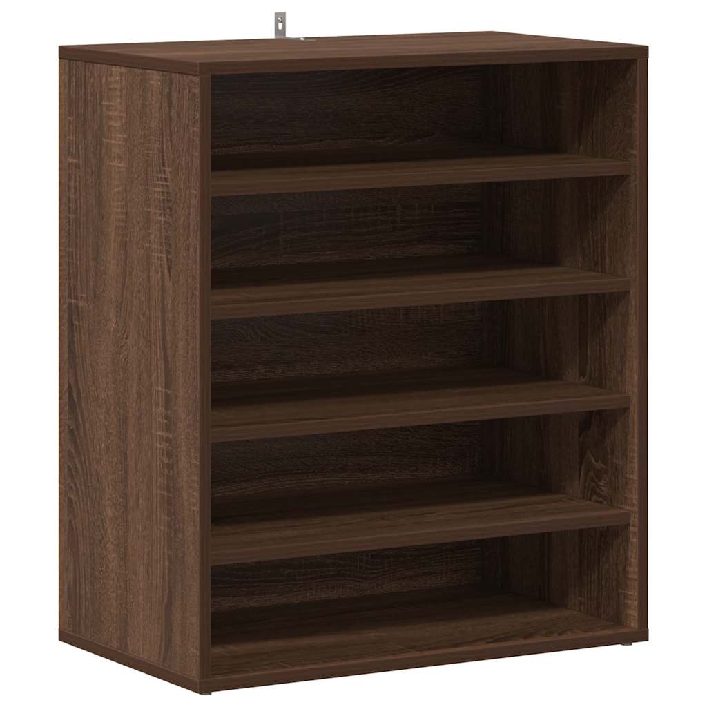 Vidaxl schoenenkast 60x35x70 cm bewerkt hout bruin eikenkleur