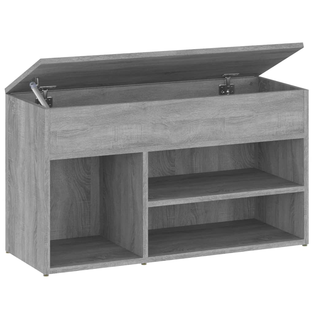 VidaXL Schuhsofa 80x30x45 cm verarbeitetes Holzgrau Sonoma Eichefarbe
