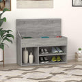 VidaXL Schuhsofa 80x30x45 cm verarbeitetes Holzgrau Sonoma Eichefarbe