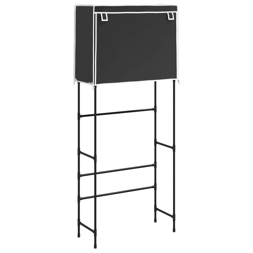 VidaXL Aufbewahrungsregal für über der Waschmaschine, 2-stöckig, 71 x 29,5 x 170,5 cm, Schwarz