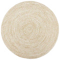 Vidaxl vloerkleed handgemaakt 210 cm jute wit en bruin