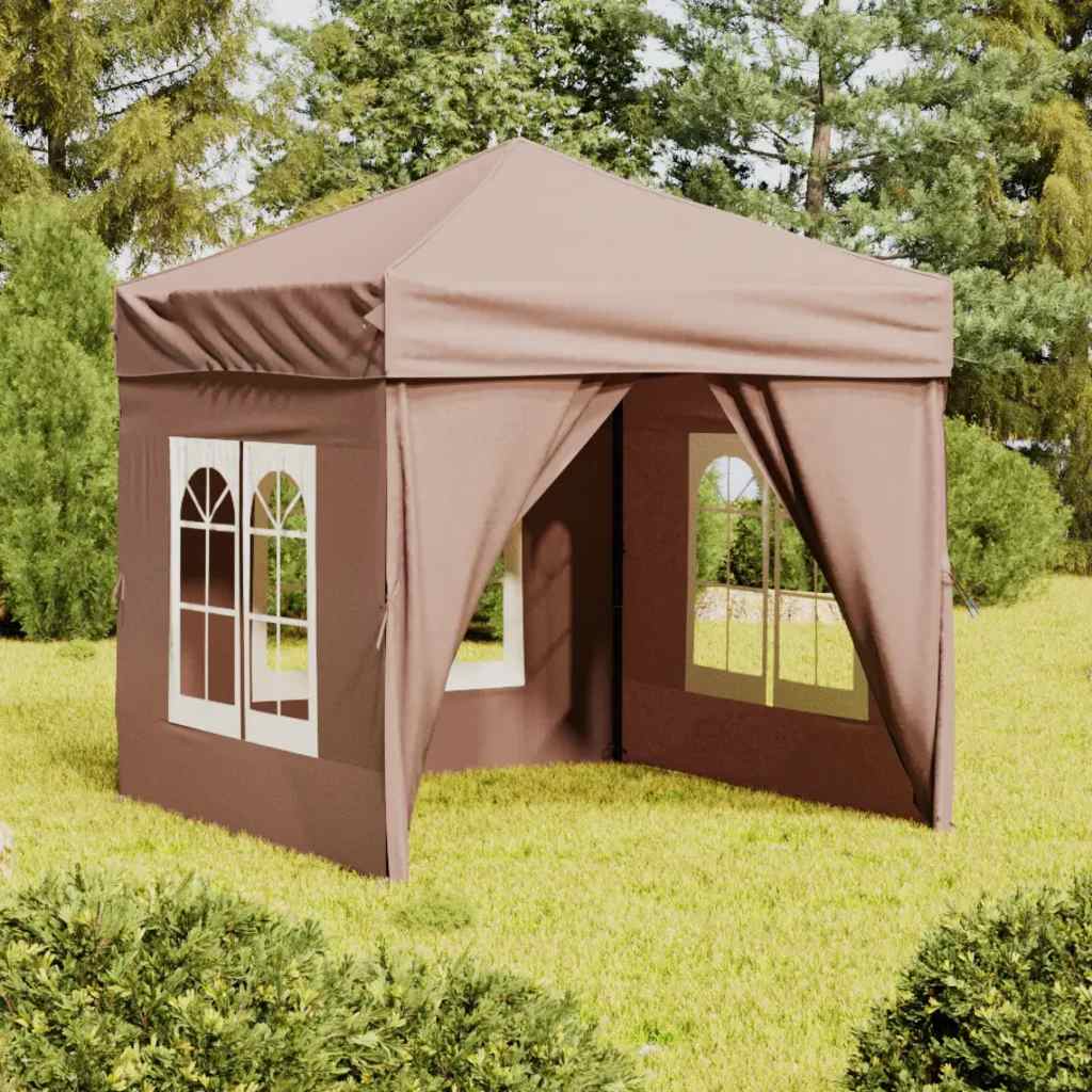 VidaXL Partyzelt mit Seitenwänden, 2x2 m, Taupe
