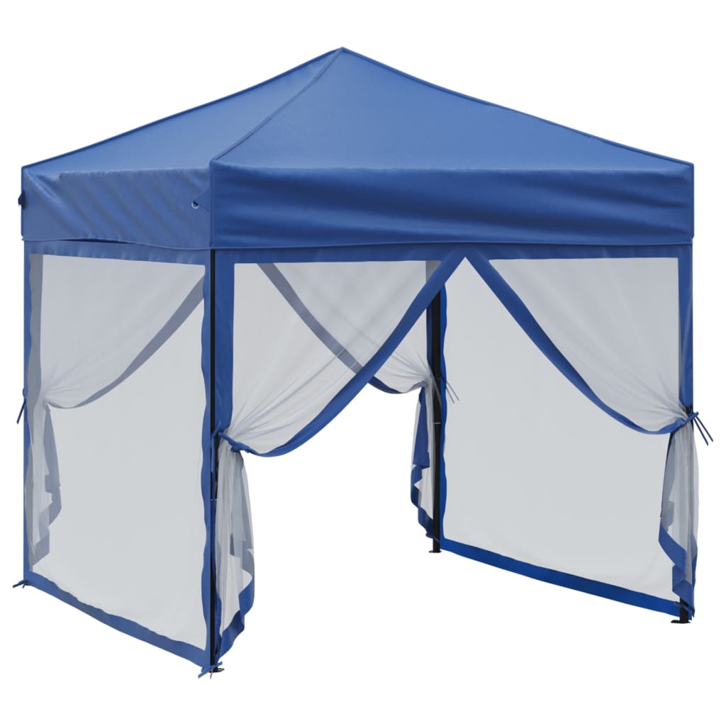 Vidaxx Partyzelt Faltbar mit Seitenwänden 2x2 m blau