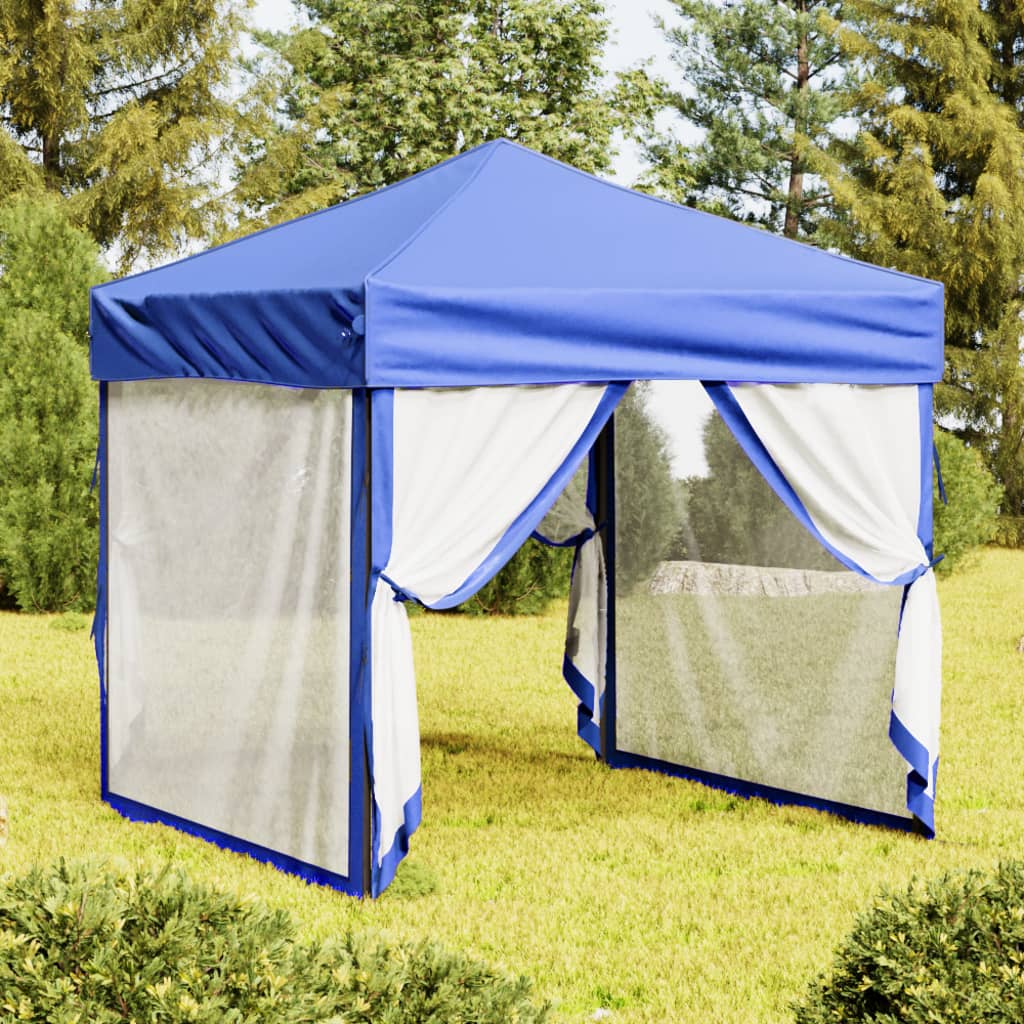 Vidaxx Partyzelt Faltbar mit Seitenwänden 2x2 m blau
