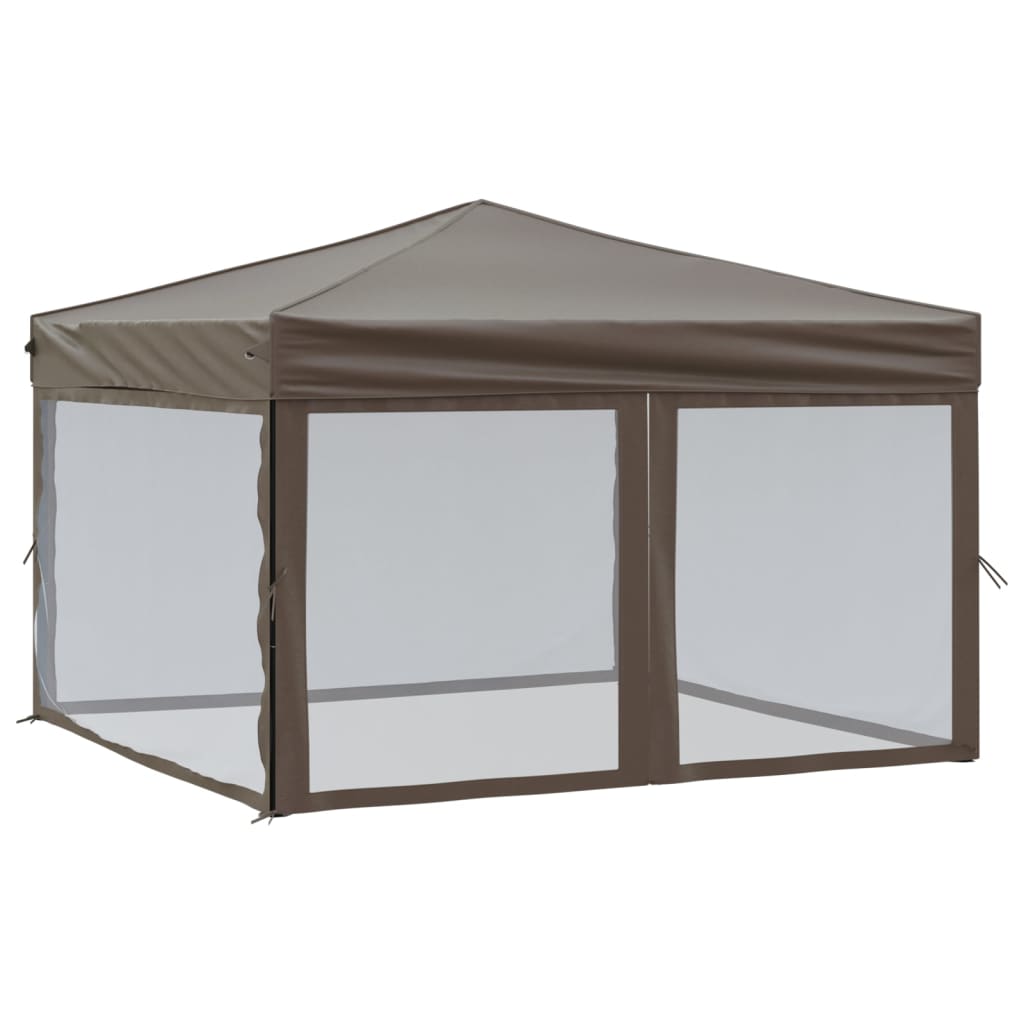 Vidaxx Partyzelt mit Seitenwänden, 3x3 m, Taupe