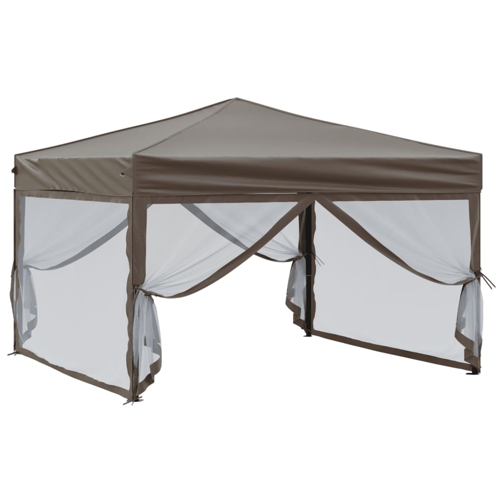 Vidaxx Partyzelt mit Seitenwänden, 3x3 m, Taupe