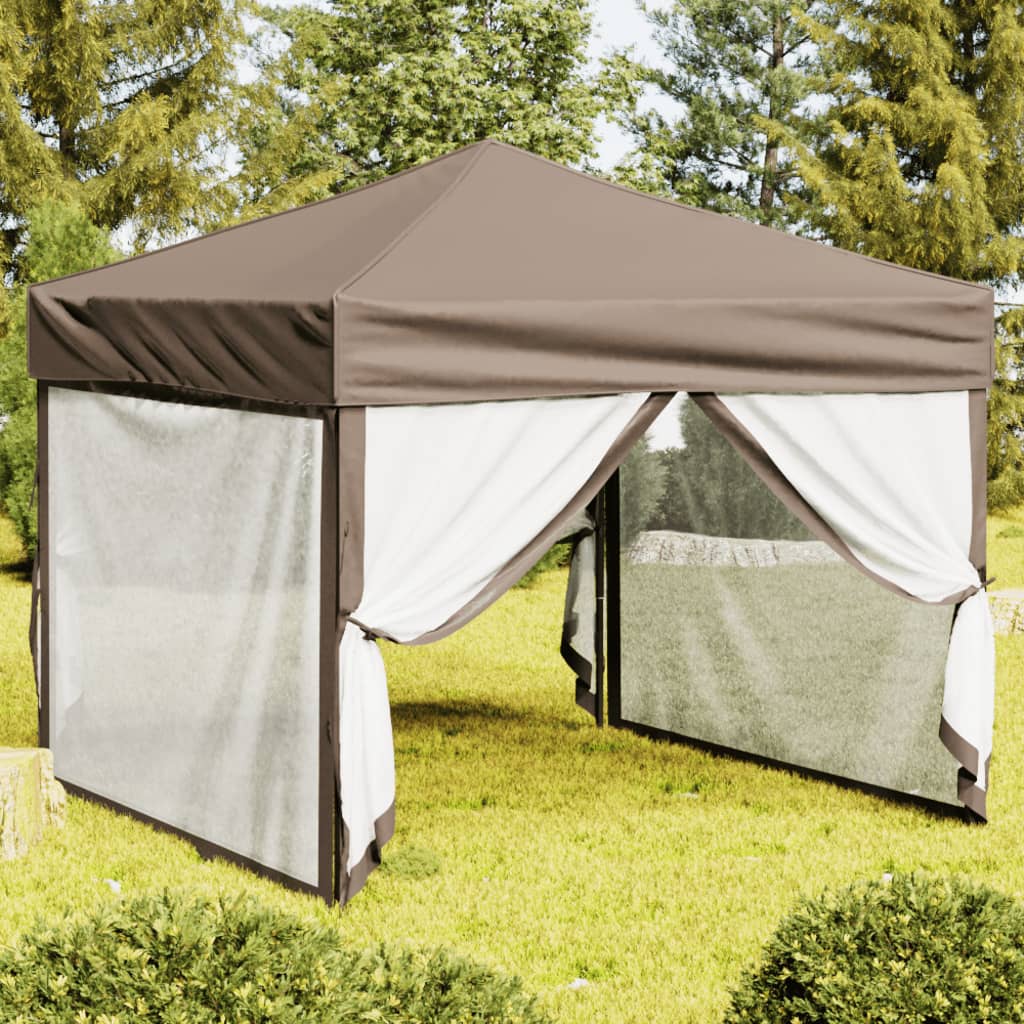 Vidaxx Partyzelt mit Seitenwänden, 3x3 m, Taupe