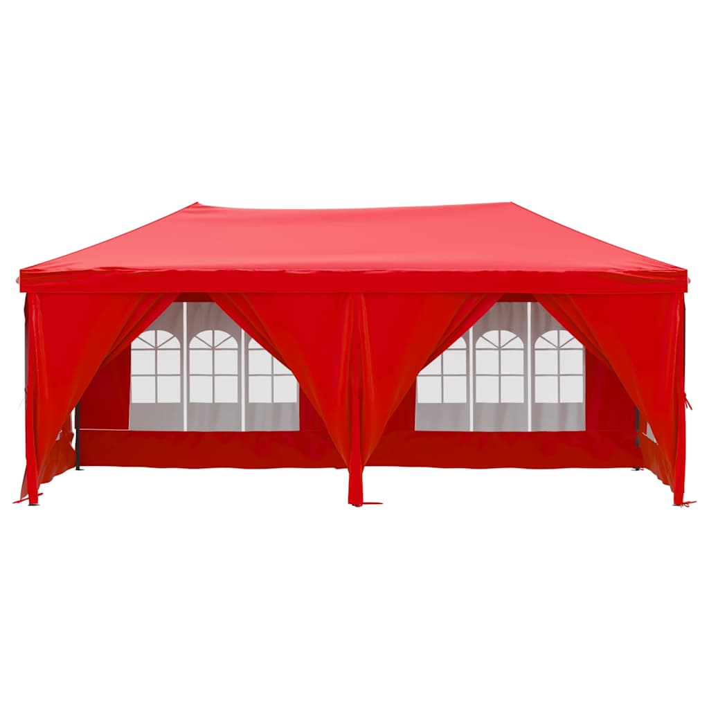 Vidaxl partytent inklapbaar met zijwanden 3x6 m rood