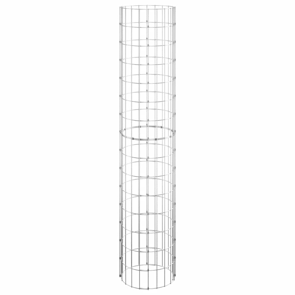 Vidaxl gabion paal rond ø30x150 cm gegalvaniseerd staal