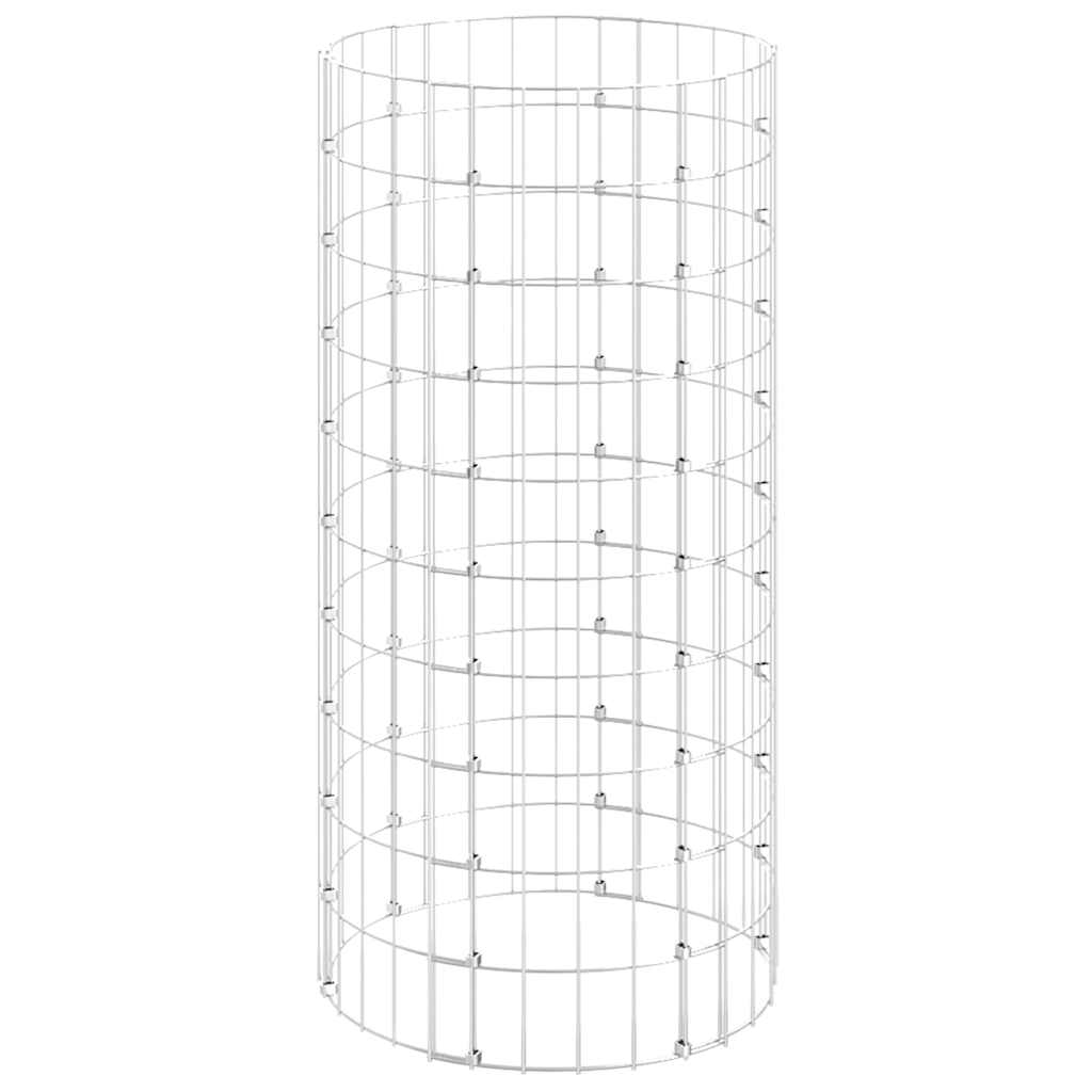 Vidaxl gabion paal rond ø50x100 cm gegalvaniseerd staal