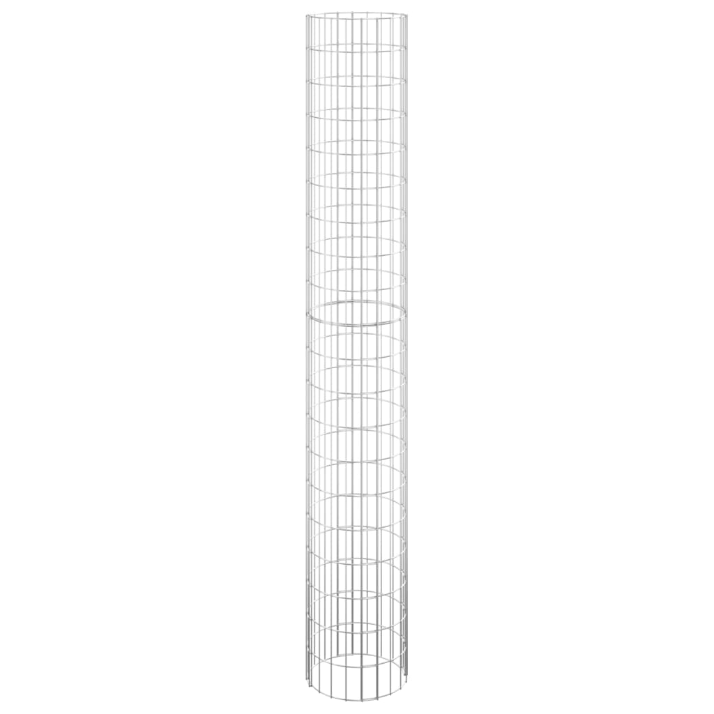 VidaXL Gabionenpflanzer 3 ST Runde erhöht Ø30x200 cm Stahl