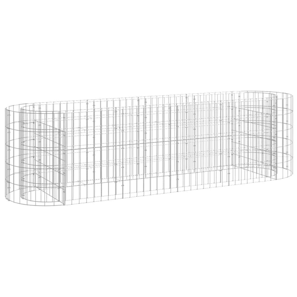 Vidaxl gabion plantenbak verhoogd 190x50x50 cm gegalvaniseerd ijzer