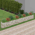 Vidaxl gabion plantenbak verhoogd 470x50x50 cm gegalvaniseerd ijzer