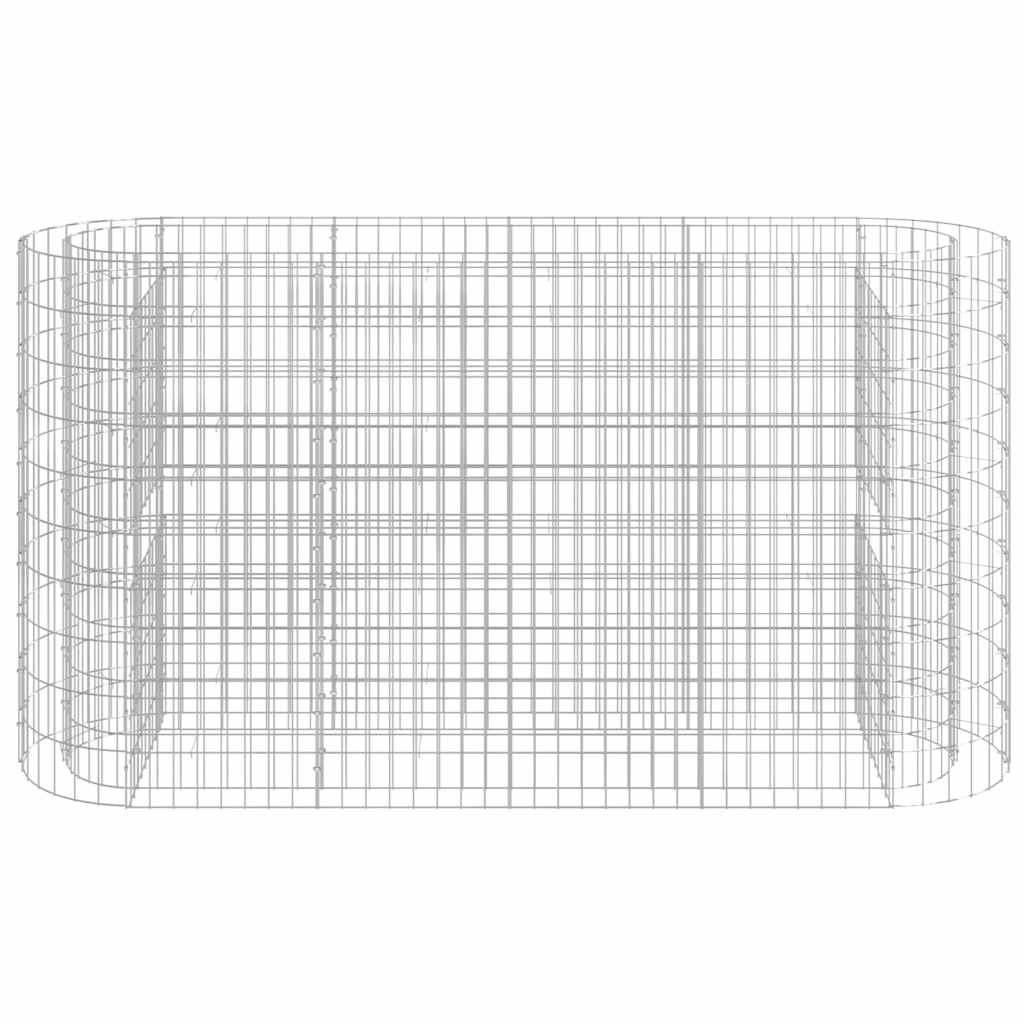 Vidaxl gabion plantenbak verhoogd 190x50x100 cm gegalvaniseerd ijzer
