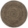 Vidaxl vloerkleed handgemaakt 180 cm jute zwart en bruin