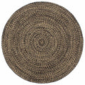 Vidaxl vloerkleed handgemaakt 180 cm jute zwart en bruin