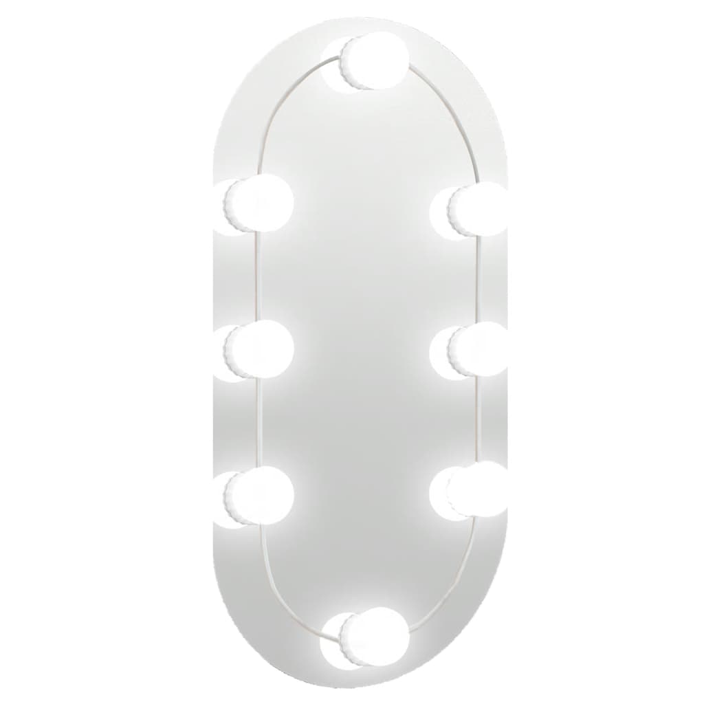 Vidaxl spiegel met led-verlichting 40x20 cm glas ovaal