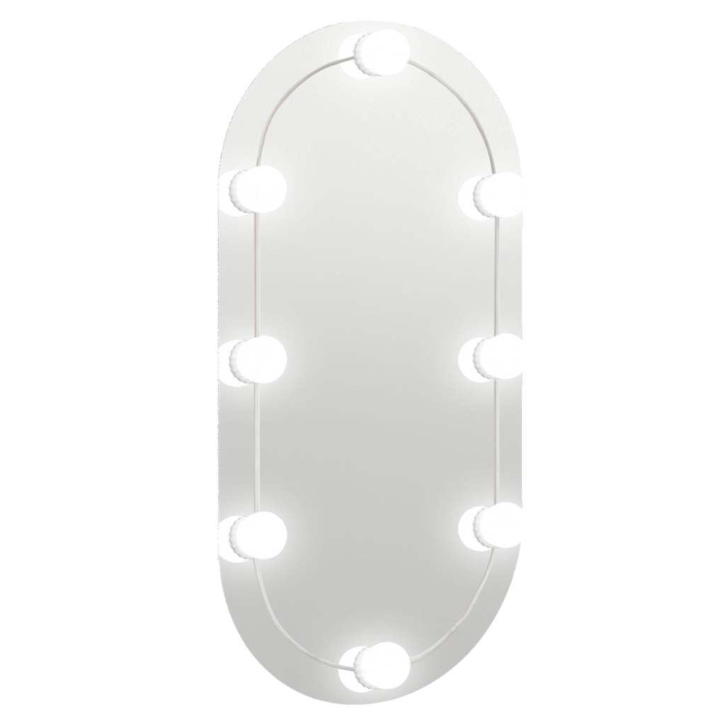 Vidaxl spiegel met led-verlichting ovaal 80x40 cm glas