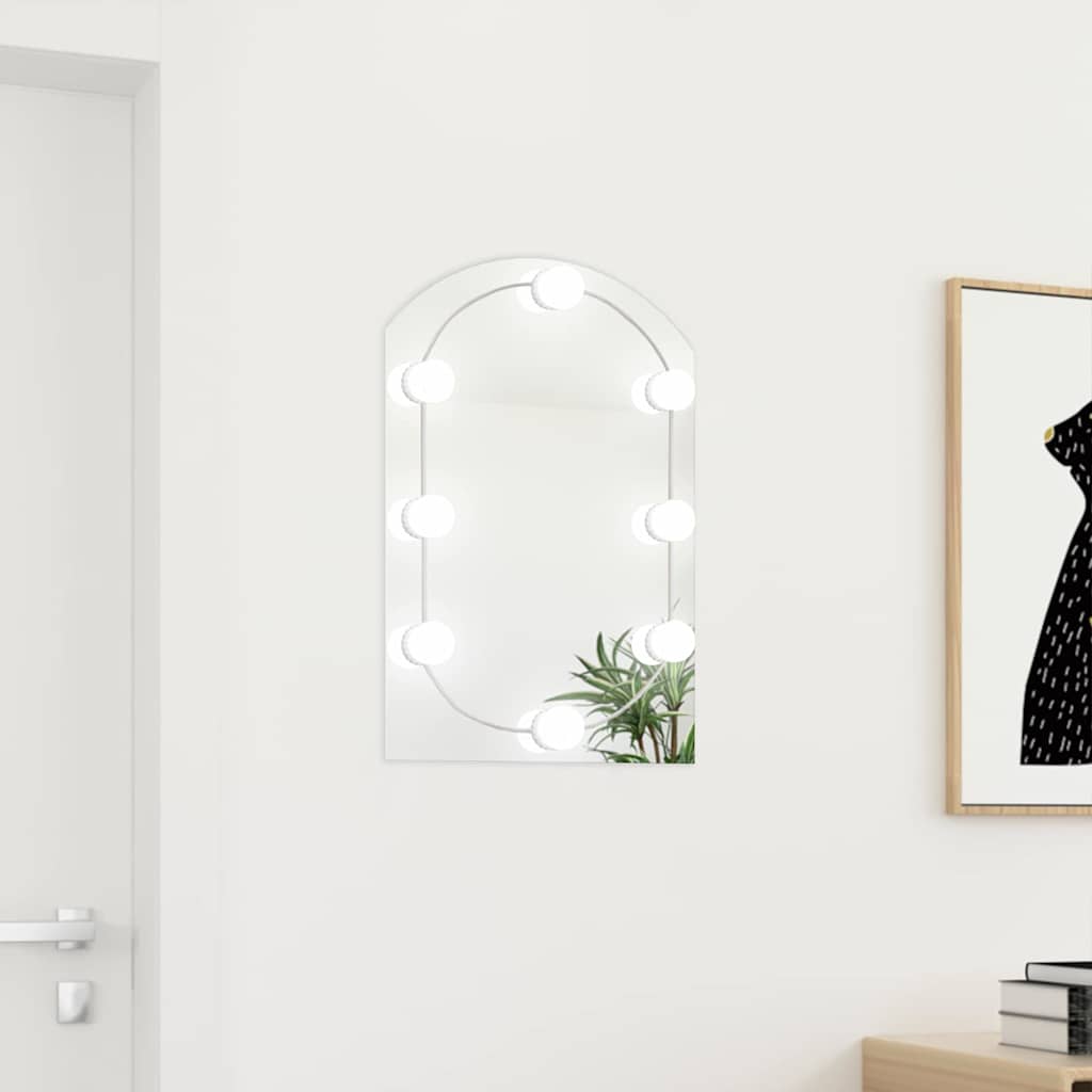 Vidaxl spiegel met led-verlichting boog 60x40 cm glas