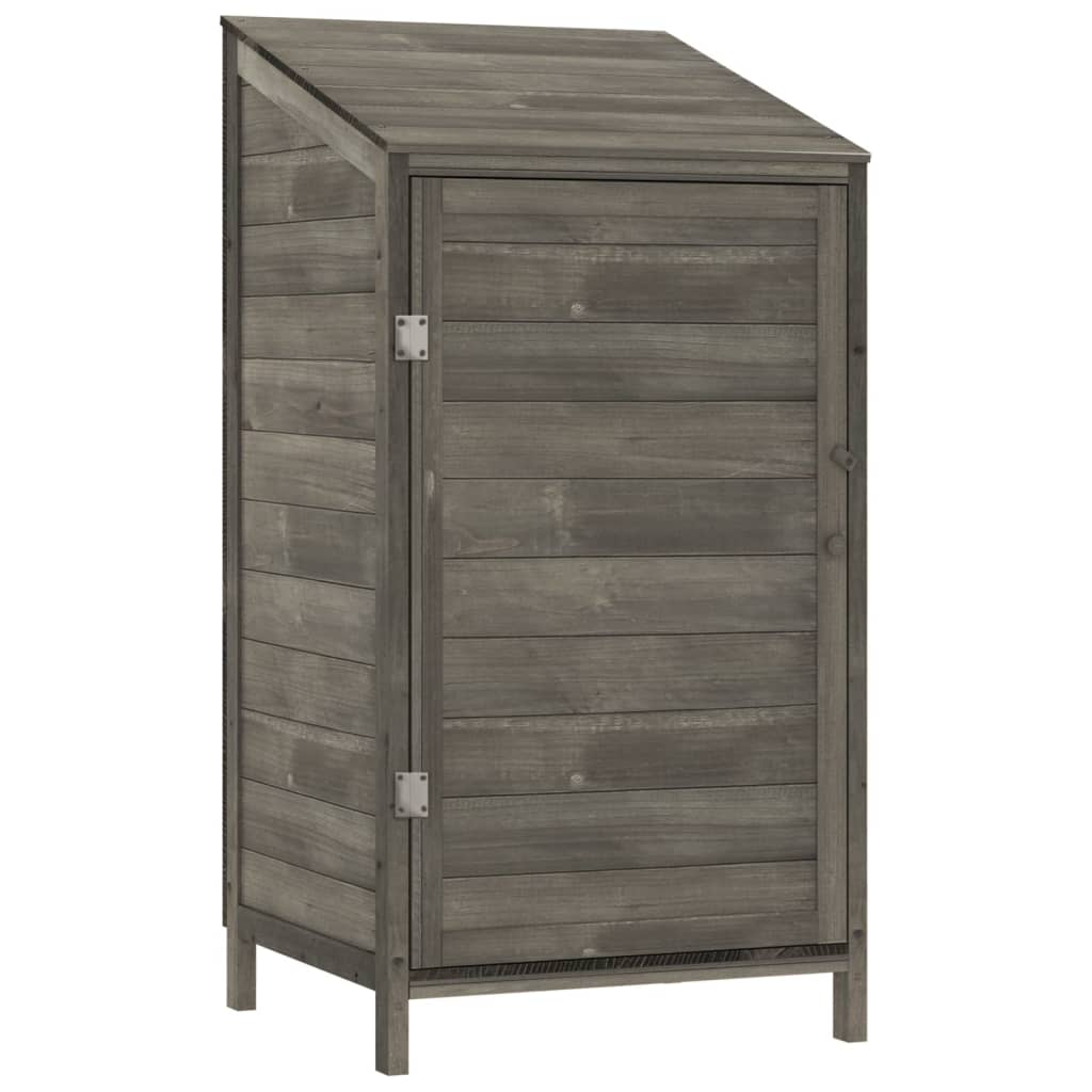 Vidaxxl Gartenhaus 55x52x112 cm Festkiefer -Holz -Anthrazit -gelöscht