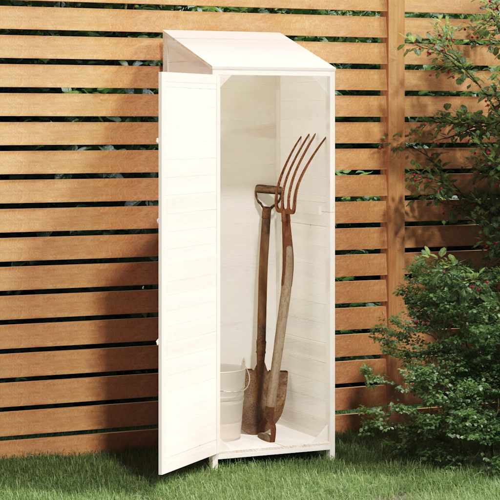 Vidaxxl Gartenhaus 55x52x174,5 cm Festkiefer weiß