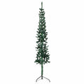 VidaXL Künstlicher Weihnachtsbaum, halber Baum mit Ständer, schmal, 180 cm, Grün