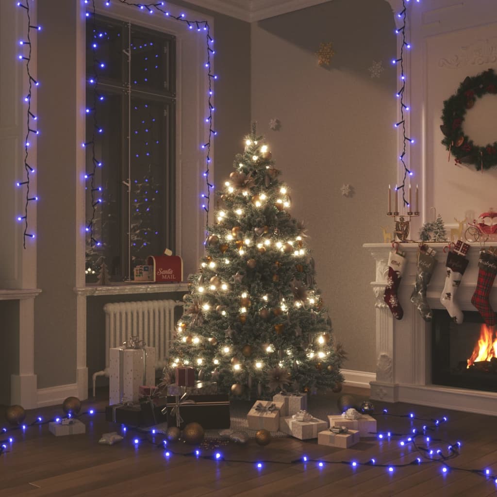 VidaXL Lichterkette mit 1000 LEDs, blau, 100 m, PVC