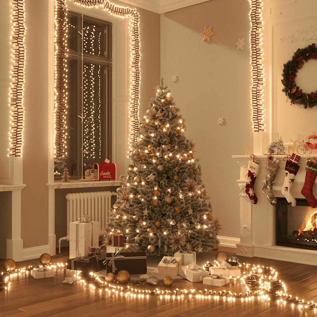 VidaXL Lichterkette mit 1000 LEDs, warmweiß, 11 m, PVC
