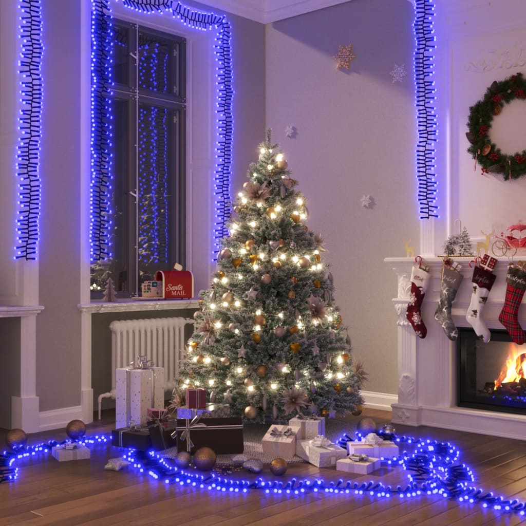VidaXL Lichterkette mit 1000 LEDs, blau, 11 m, PVC