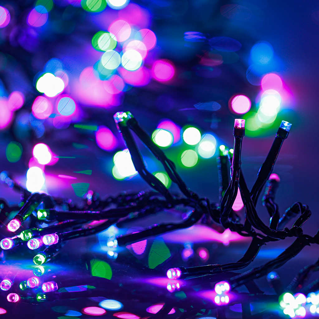 VidaXL Lichterkette mit 3000 LEDs, Pastellfarben, 23 m, PVC
