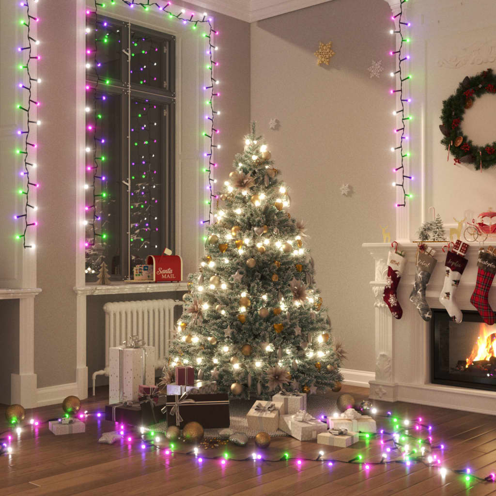 VidaXL Kompakte Lichterkette mit 1000 LEDs, Pastellfarben, 25 m, PVC